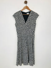 Load image into Gallery viewer, Jigsaw Women&#39;s Floral V-neck A-Line Dress | UK10 | Black
