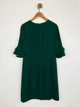Load image into Gallery viewer, Hobbs Women&#39;s Ruffle Bell Sleeve A-Line Dress | UK12 | Green
