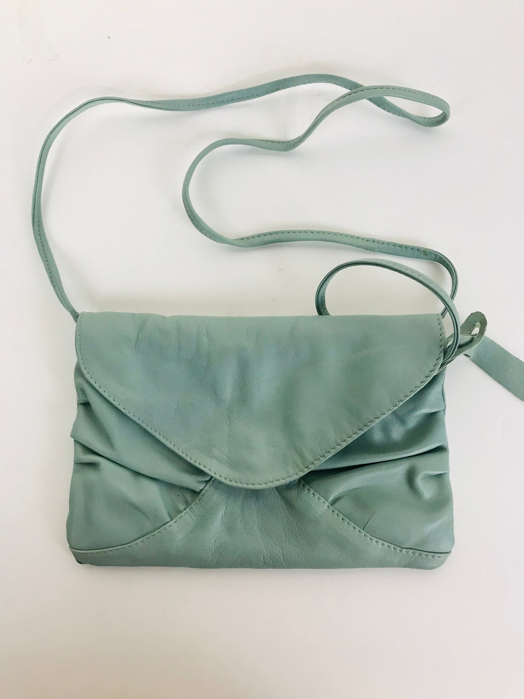 Topshop Women's Leather Crossbody Bag | 9x6 | Blue