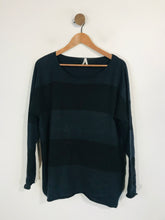 Load image into Gallery viewer, Part Two Women&#39;s Striped Angora Wool Jumper | L UK14 | Black
