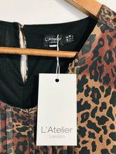Load image into Gallery viewer, L’Atelier Women&#39;s Leopard Print Shift Dress NWT | UK8 | Brown
