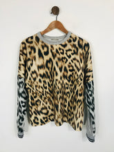 Load image into Gallery viewer, Zara Women&#39;s Long Sleeve Leopard Print T-Shirt | M UK10-12 | Multicoloured
