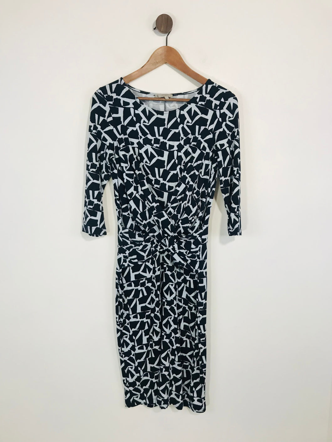 Hobbs Women's Patterned Bodycon Dress | UK12 | Blue