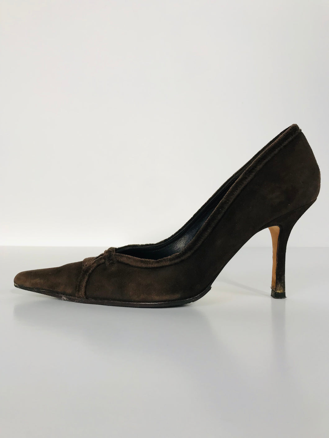 LK Bennett Women's Suede Stiletto Heels | UK4 EU37 | Brown
