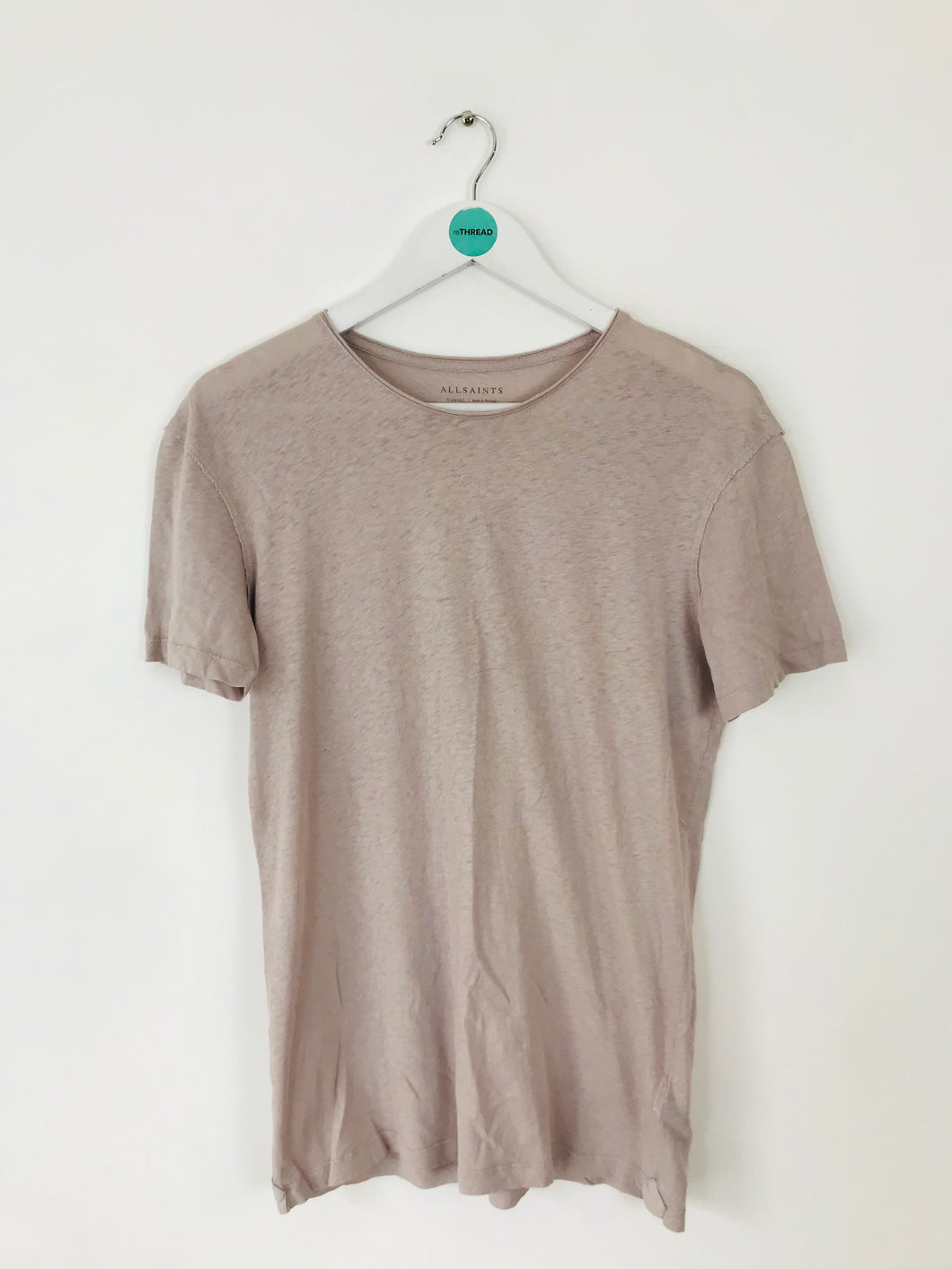 Allsaints Women’s Jersey T-Shirt Top | XS | Beige