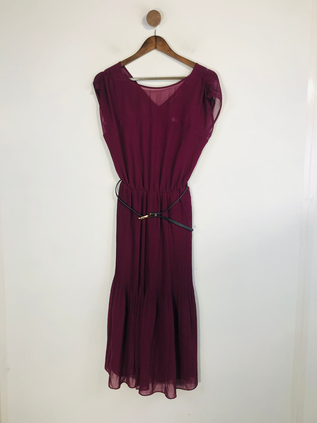 Warehouse Women's Pleated A-Line Dress NWT | UK12 | Purple
