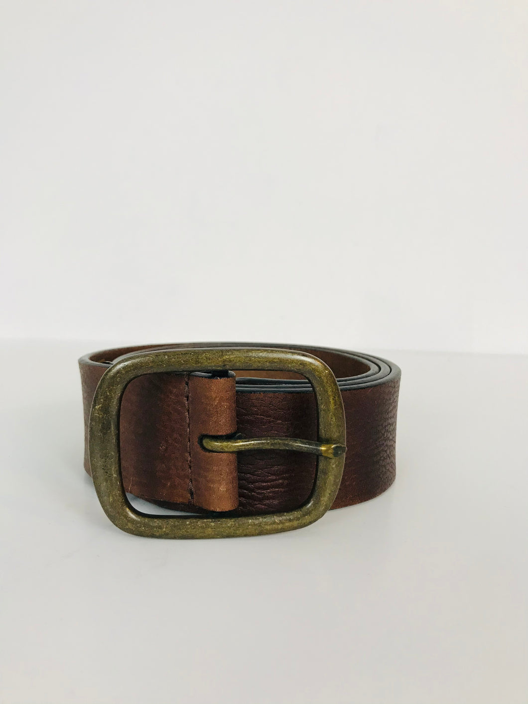Marks & Spencer 100% Leather Belt | W1.5 L37.5 | Brown