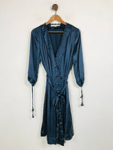 Load image into Gallery viewer, Stella McCartney for H&amp;M Women&#39;s Silk Wrap Dress | EU40 UK12 | Blue
