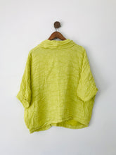 Load image into Gallery viewer, Grizas Women&#39;s Roll Neck Textured Blouse | S | Green
