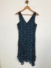 Load image into Gallery viewer, Polo Ralph Lauren Women&#39;s Silk Floral A-Line Dress | US4 UK8 | Blue
