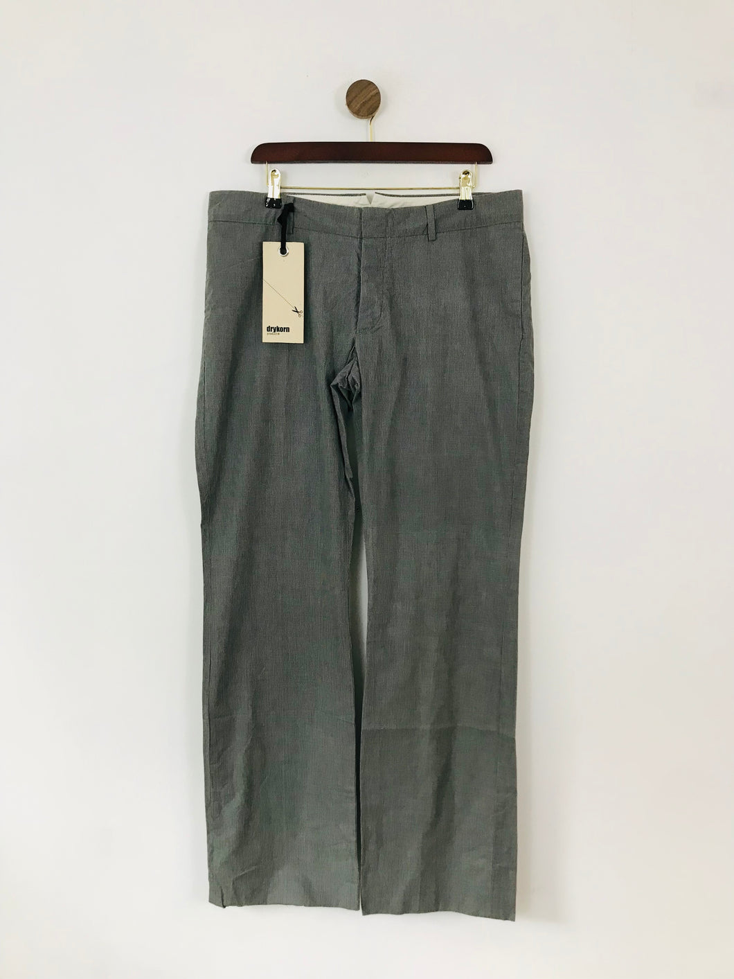 Drykorn for Beautiful People Women's Check Chinos Trousers NWT | 33-34 UK14-16 | Grey