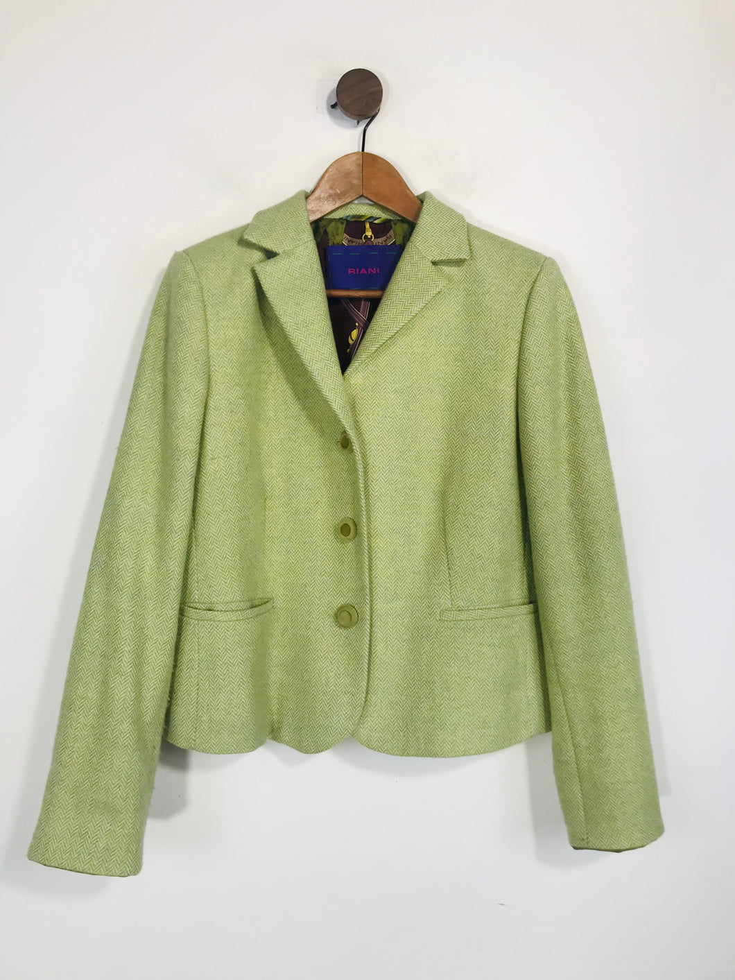 Riani Women's Wool Blazer Jacket | EU40 UK12 | Green