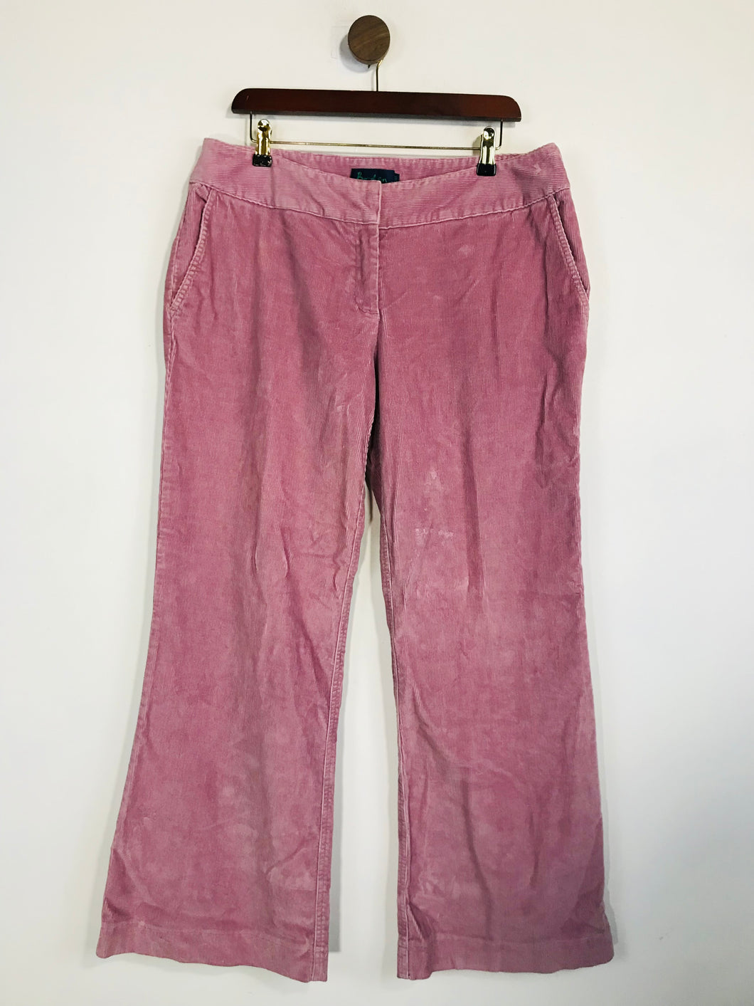 Boden Women's Wide Leg Corduroy Trousers | UK16 | Pink