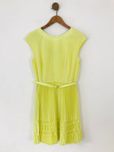 Load image into Gallery viewer, Ted Baker Women&#39;s Pleated A-Line Dress NWT | 2 UK10 | Yellow
