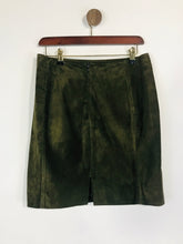 Load image into Gallery viewer, OUISET Women&#39;s Leather Vintage Pencil Skirt | UK12 | Green
