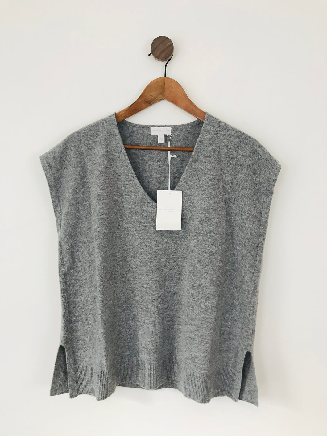 The White Company Women’s Wool Cashmere Sweater Vest Jumper NWT | UK12 | Grey