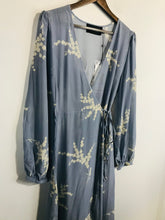 Load image into Gallery viewer, Realisation Women&#39;s Silk Floral Wrap Dress NWT | XL UK16 | Blue
