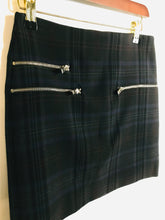 Load image into Gallery viewer, Zara Women&#39;s Check Mini Skirt | XS UK6-8 | Blue
