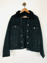 Load image into Gallery viewer, Agolde Women&#39;s Faux Fur Collar Denim Jacket | L UK14 | Black

