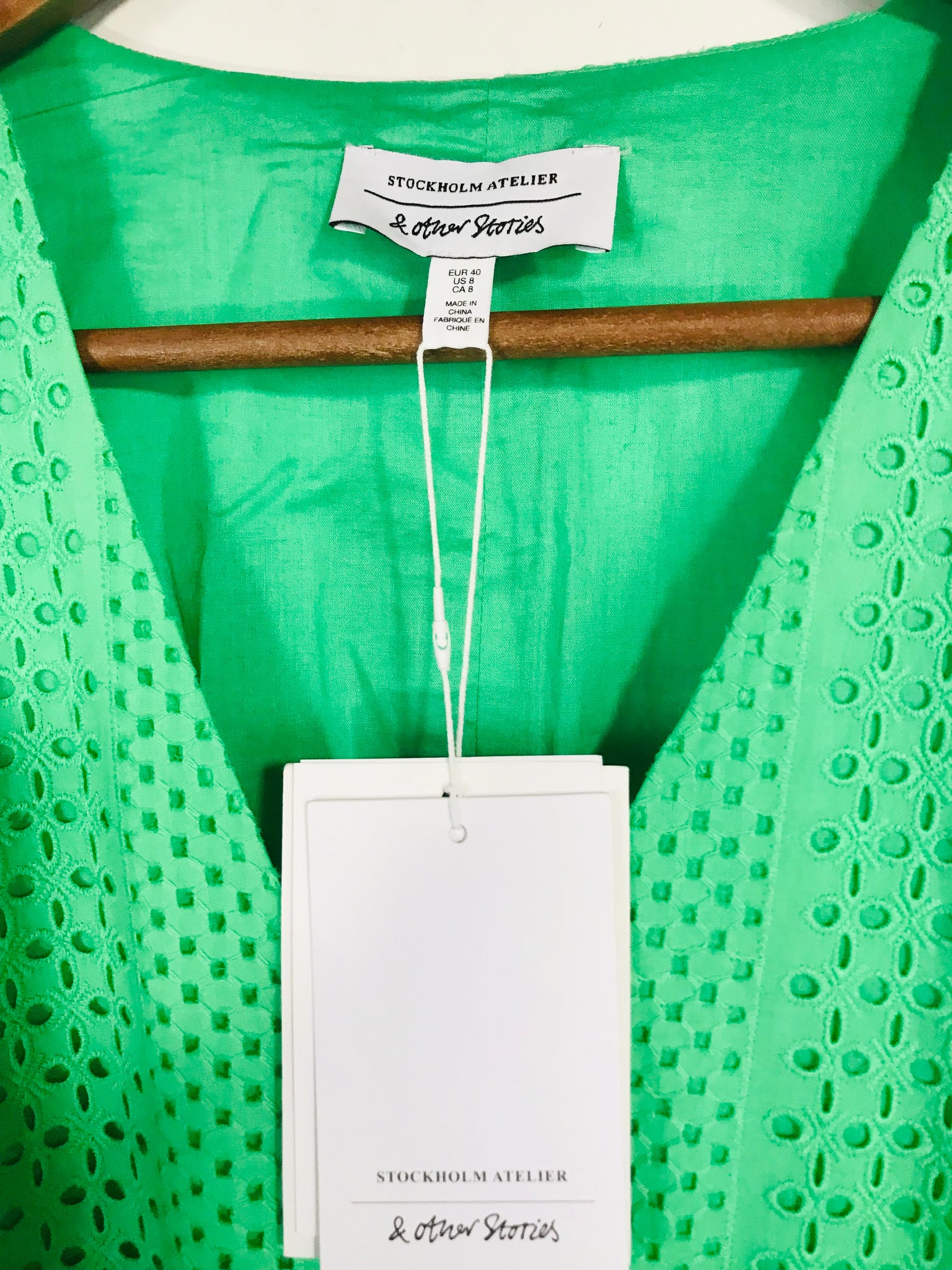 & Other Stories Women's Cotton Mini Dress NWT | 40 UK14 | Green ReThread & Other Stories Women's Cotton Mini Dress NWT | 40 UK14 | Green ReThread