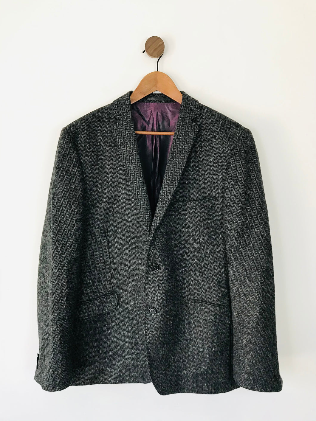 Holland Esquire Men’s Wool Blazer Suit Jacket | 44 | Grey