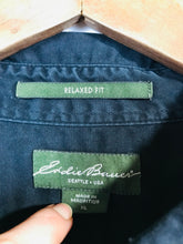 Load image into Gallery viewer, Eddie Bauer Men&#39;s Cotton Button-Up Shirt | XL | Black
