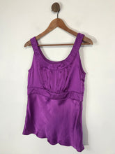 Load image into Gallery viewer, Monsoon Women&#39;s Silk Ruched Tank Top | UK12 | Purple

