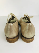 Load image into Gallery viewer, Clarks Women&#39;s Metallic Cutout Flats Shoes | UK6 | Beige
