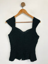 Load image into Gallery viewer, Gina Bacconi Women&#39;s Ruched Tank Top NWT | UK12 | Black
