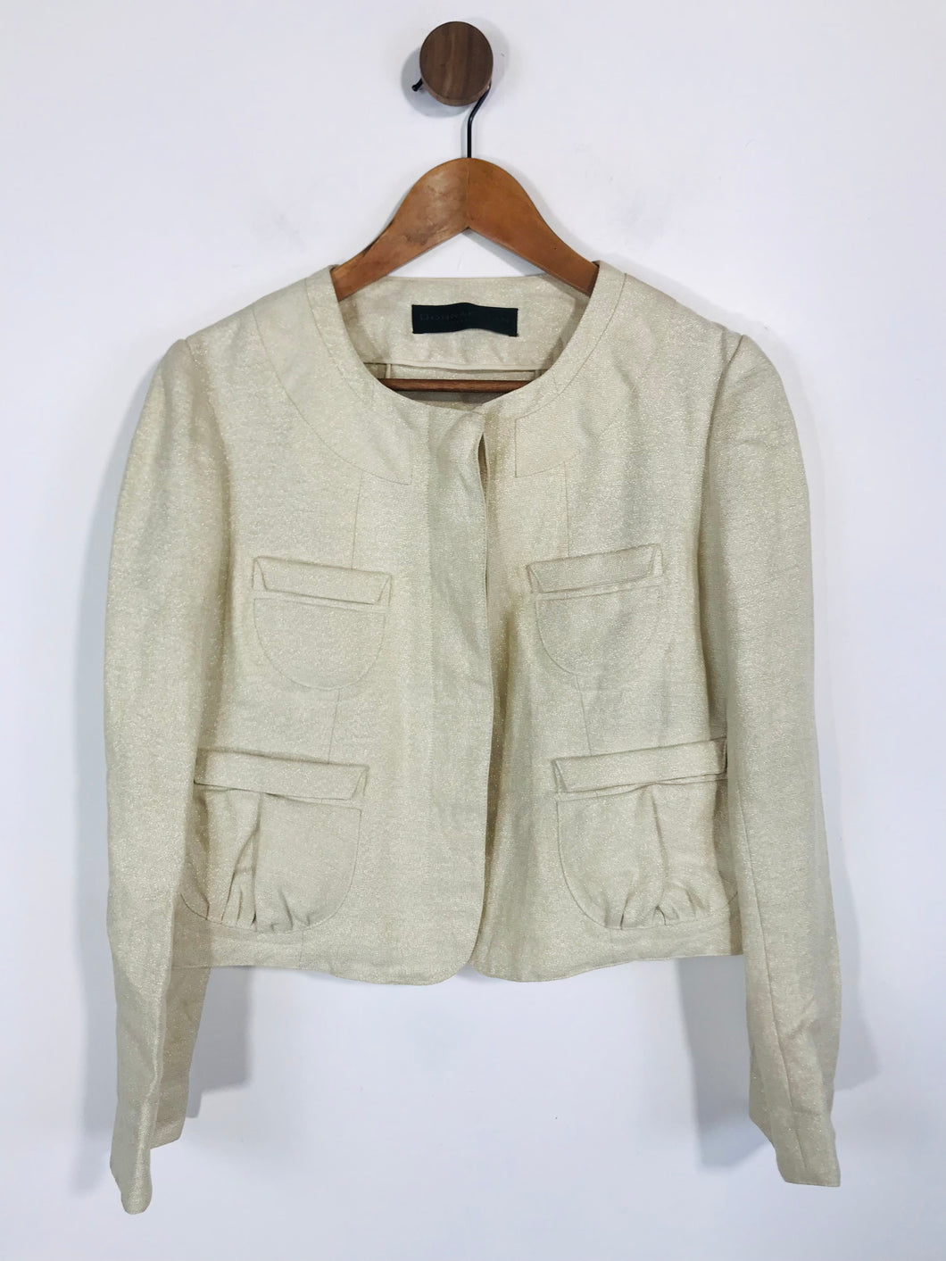 Donna Karan Women's Shimmery Blazer Jacket | UK14 | Beige