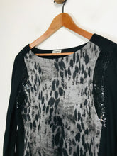 Load image into Gallery viewer, Philosophy Di Alberta Ferretti Women&#39;s Leopard Print Sequin Shift Dress | M UK10-12 | Black
