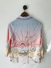 Load image into Gallery viewer, Oliver Bonas Women’s Rainbow Seaside Shirt | UK12 | Pink Multi
