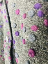Load image into Gallery viewer, Heteroclite Women&#39;s Wool Polka Dot Overcoat Coat | L UK14 | Grey
