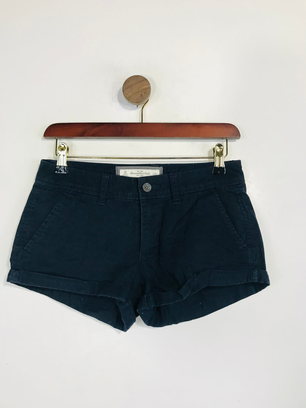 Abercrombie & Fitch Women's Cotton Hot Pants Shorts | W24 UK4 | Blue
