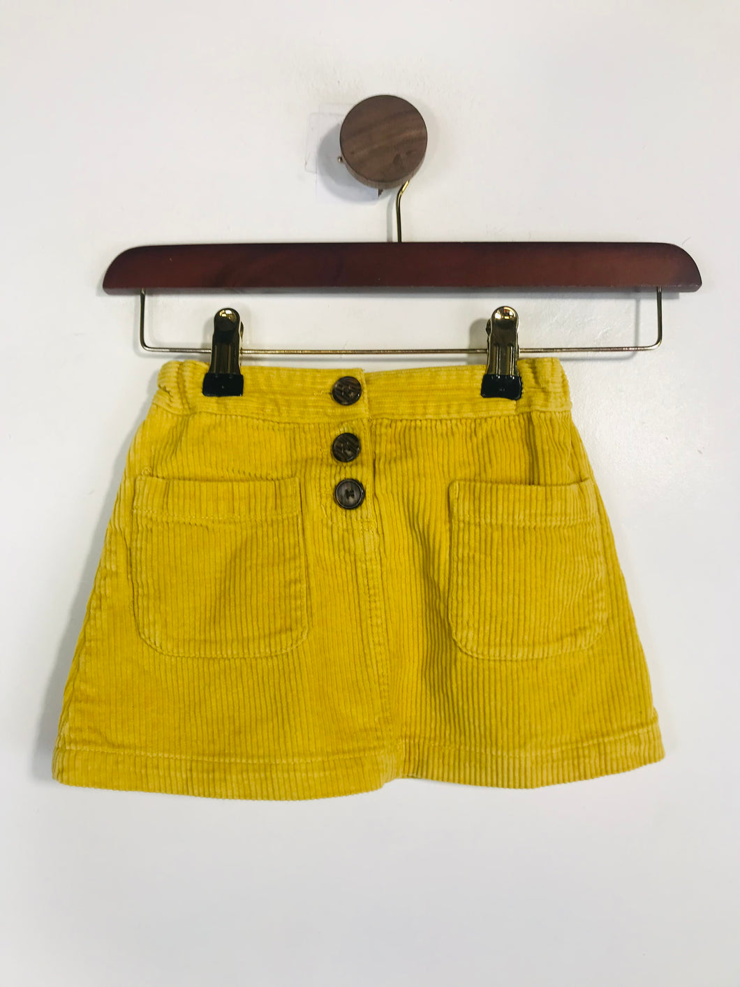 John Lewis Kid's Corduroy Cotton A-Line Skirt | 3 years | Yellow