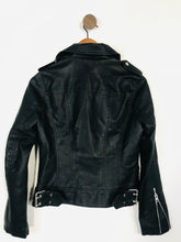 Load image into Gallery viewer, Miss Selfridge Women&#39;s Faux Leather Biker Jacket NWT | UK8 | Black

