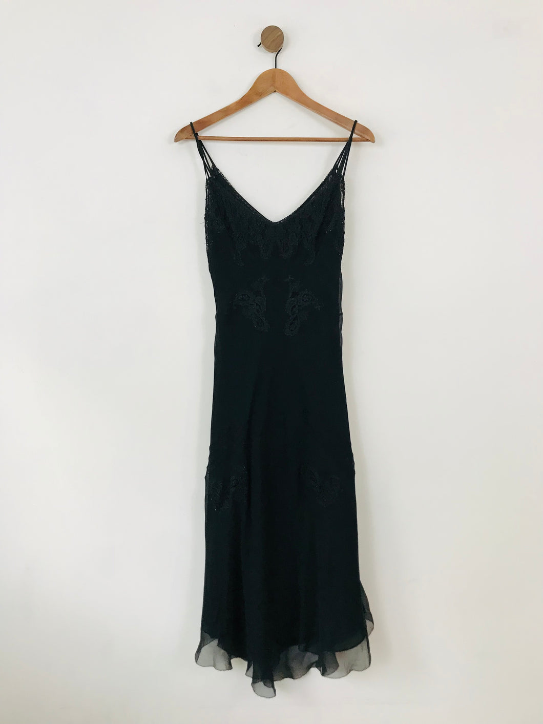 Betsy Johnson Women's Silk Lace Midi Dress | UK12 | Black