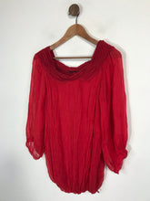 Load image into Gallery viewer, Phase Eight Women&#39;s Silk Ruched Blouse | L UK14 | Red
