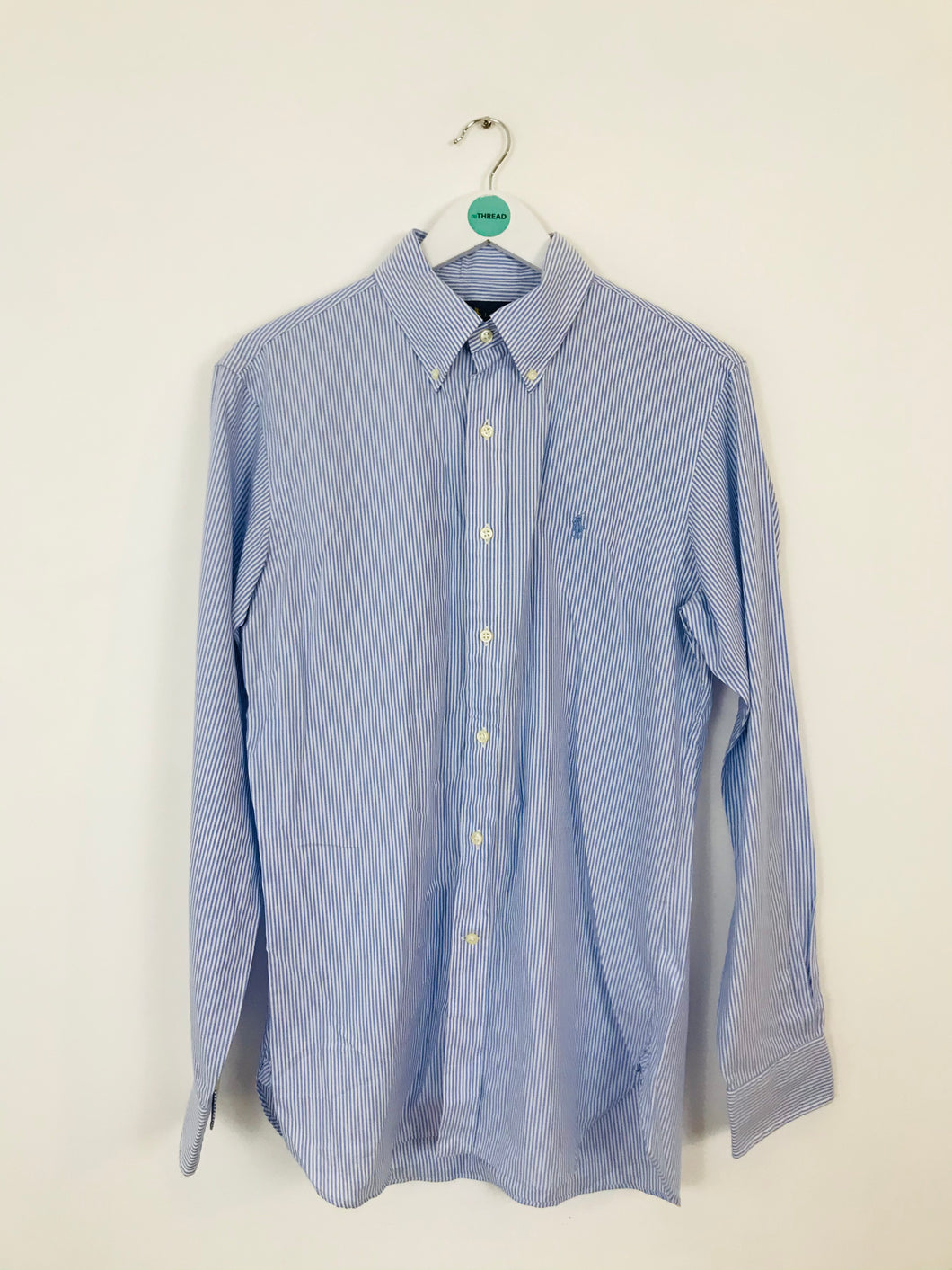 Ralph Lauren Men’s Pin Stripe Long Sleeve Shirt | 15.5 34-35 | Blue