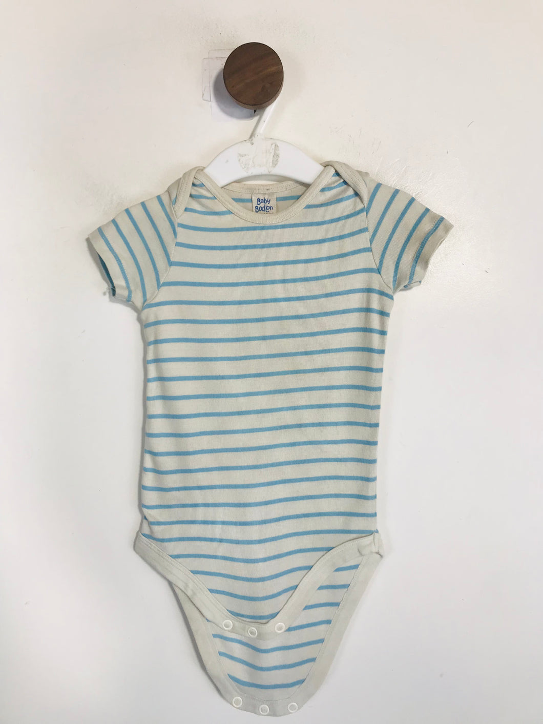 Boden Kid's Striped Playsuit | 12-18 Months | Blue