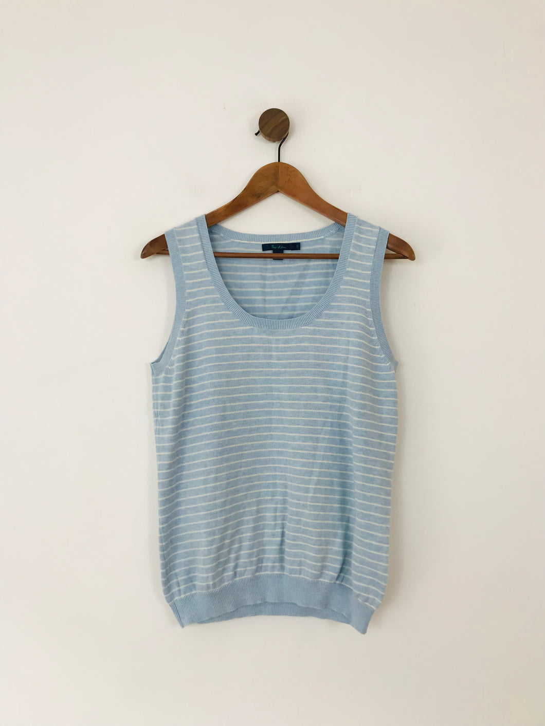 Boden Women's Striped Cotton Vest | UK14 | Blue