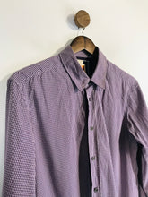 Load image into Gallery viewer, Boss Orange Men&#39;s Check Gingham Smart Button-Up Shirt | M | Purple
