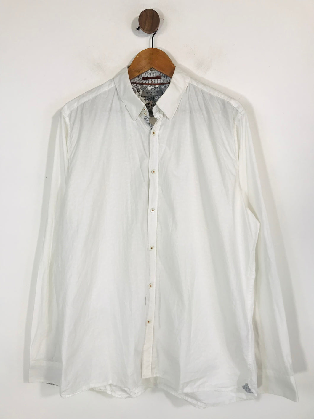 Ted Baker Men's Cotton Smart Button-Up Shirt | XL | White