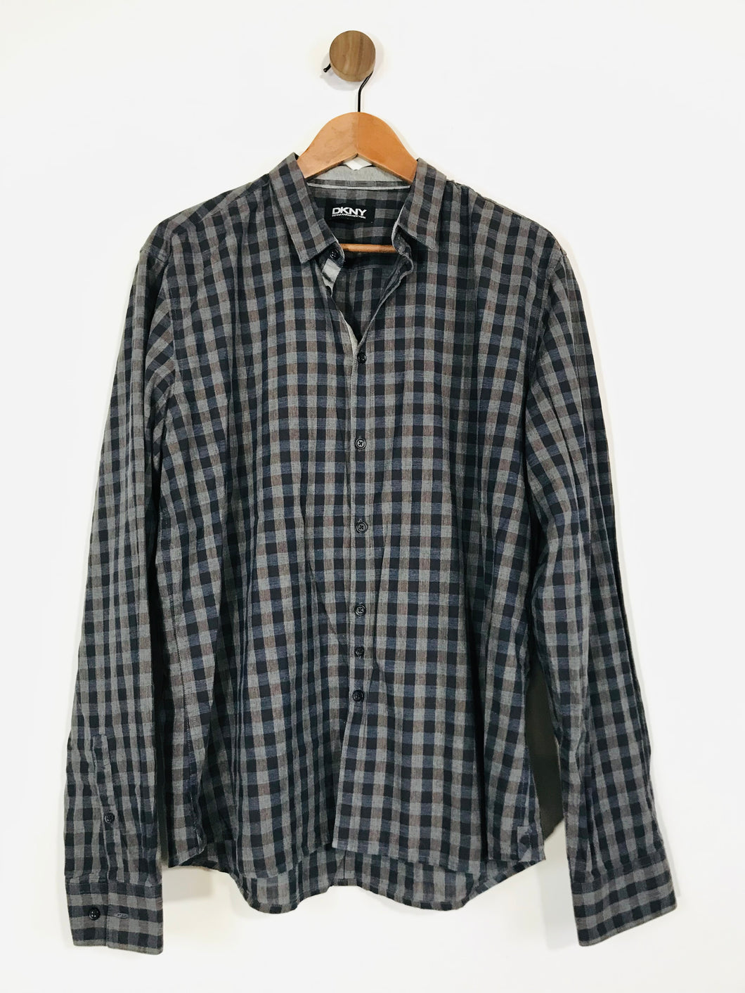 DKNY Men's Check Button-Up Shirt | XL | Multicolour