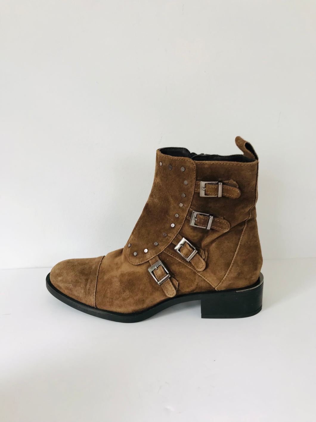 Alpe Woman Women's Suede Studded Boots | 40 UK7 | Brown