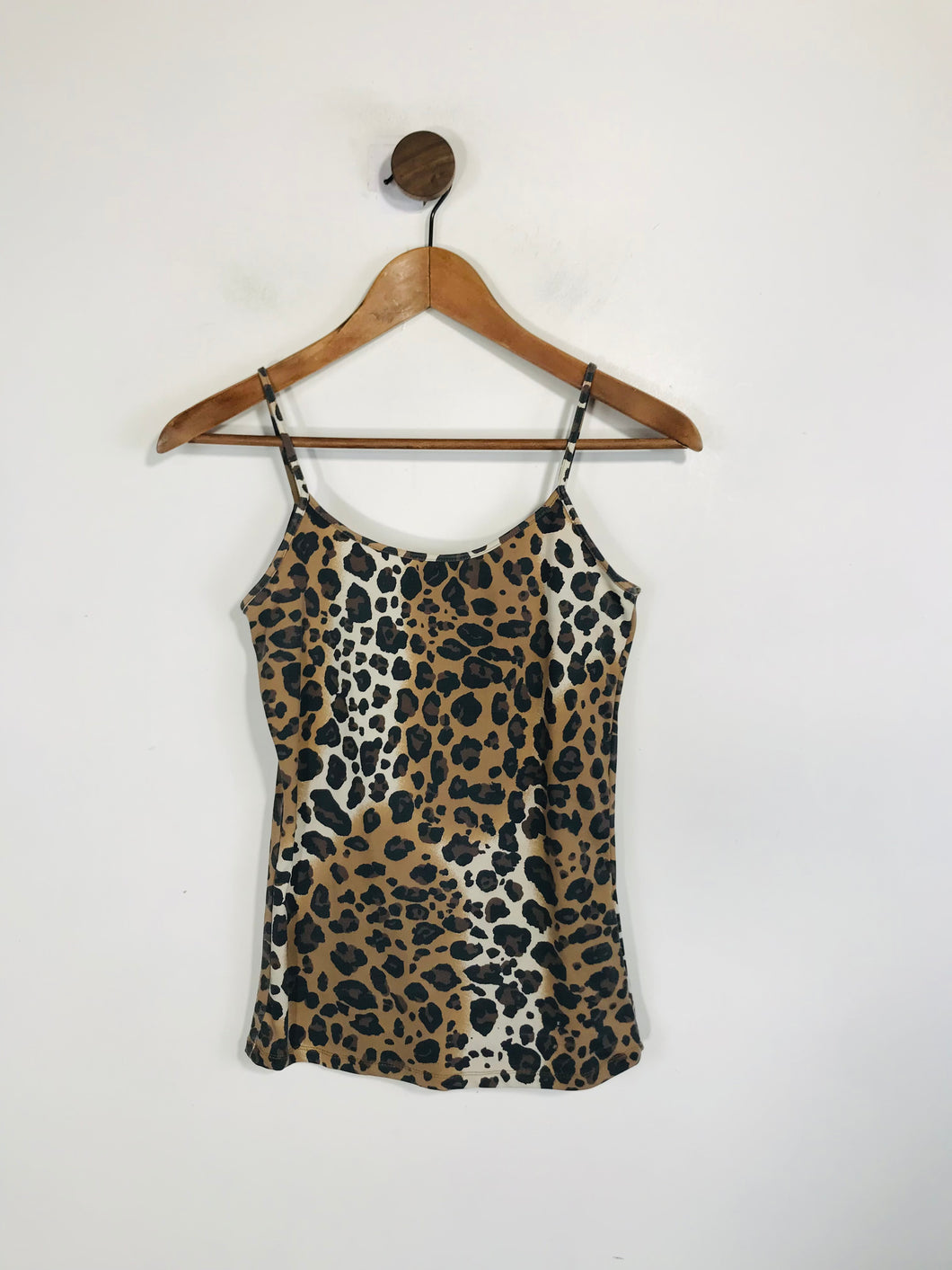 Zara Women's Leopard Print Cami Tank Top | S UK8 | Brown