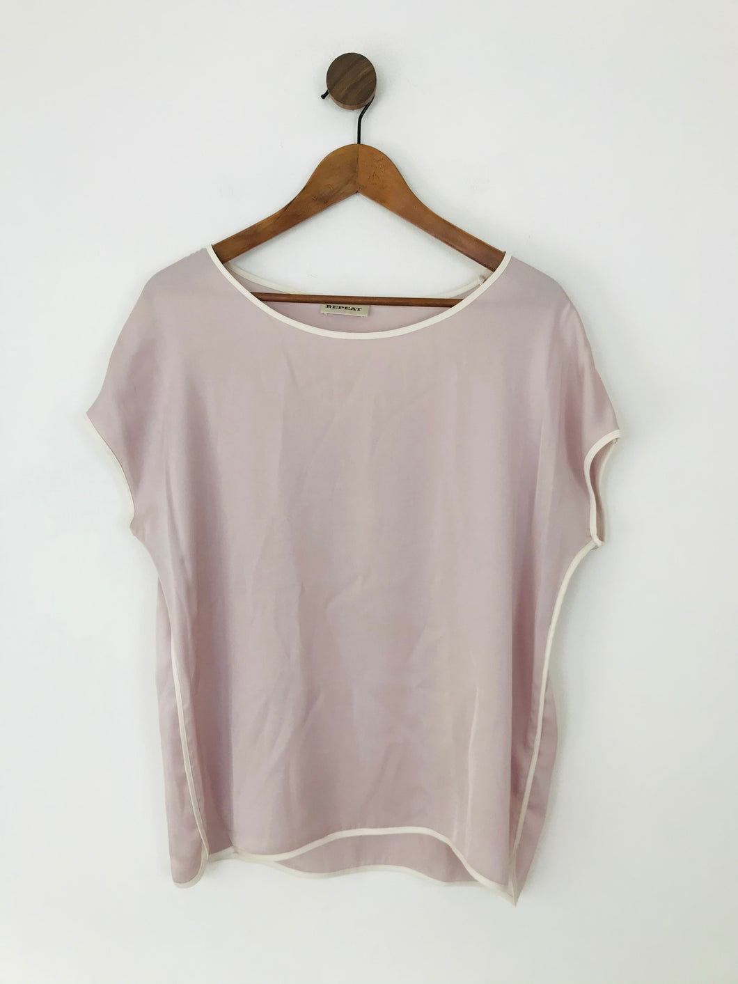 Repeat Women's Silk Boxy Blouse  | 38 | Pink