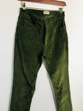 Load image into Gallery viewer, Cordings Women&#39;s High Waist Slim Corduroy Trousers | UK10 | Green
