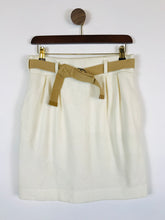 Load image into Gallery viewer, Mango Women&#39;s Cotton, Belted A-Line Skirt | M UK10-12 | White
