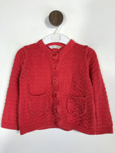 Load image into Gallery viewer, John Lewis Kid&#39;s Cotton Ribbed Cardigan | 12-18 months | Red
